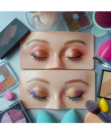 3D Makeup Practice Face Board Makeup Artist Board Reusable Silicone Full Face Practice Eyelash Eye Shadow for Beginners Girl's Gift - Buy Online on SooperMarket.com