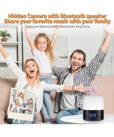 Spy Camera Hidden Camera Bluetooth Speaker  Hidden Spy Camera with Video  1080P Nanny Cam Hidden Camera with 180Â°Rotating Lens  WiFi Hidden Camera Clock Night Light with Night Vision  Motion Detection - Buy Online on SooperMarket.com