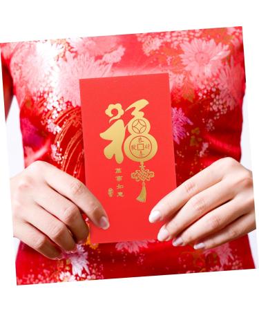 ABOOFAN 50 Pcs Large Holiday Red Envelope Pocketbook Red Gift Envelopes Rabbit Year Hong Bao New Year Red Packet Hongbao Red Packet Spring Festival Red Packet Paper China Chinese Zodiac - Buy Online on SooperMarket.com