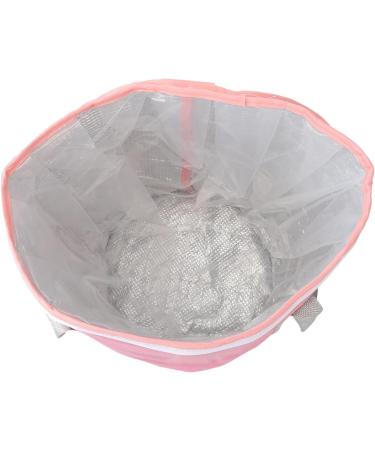 Collapsible Foot Soaking Bath Bag with 5 Layers Thickened Insulation Portable Travel Foot Bath Waterproof Material Sturdy Carrying Handle for Camping Fishing Picnic (Pink) - Buy Online on SooperMarket.com
