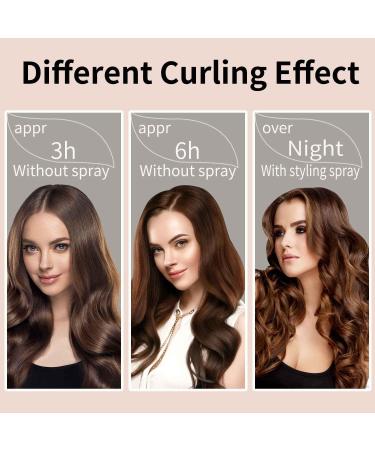 Satin Heatless Hair Curler Hair Rollers for Heatless Curls with Hair Claw Clip Soft Rubber Heatless Curling Rod Headband Heatless Curling Set for Sleep in Overnight (Pink) - Buy Online on SooperMarket.com