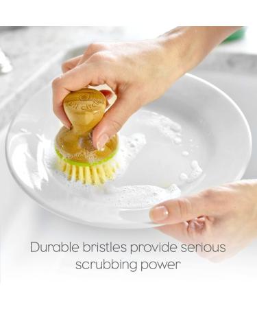 Full Circle Bubble Up Dish Brush Set of 3 - Eco-Friendly Bamboo Handles, Green - Buy Online on SooperMarket.com