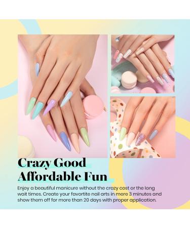 Beetles Candy Land Gel Nail Polish Kit with Light - Pastel Colors Set | UV LED Lamp, Base & Top Coat for DIY Home Manicure - Buy Online on SooperMarket.com