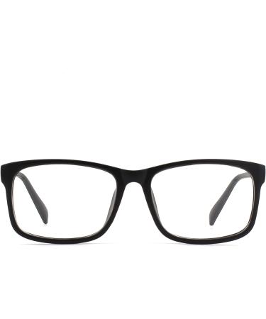 GQUEEN Large Frame Horn Glasses for Men & Women | UV400 Non-Prescription Nerd Glasses in Matt Black - Buy Online on SooperMarket.com
