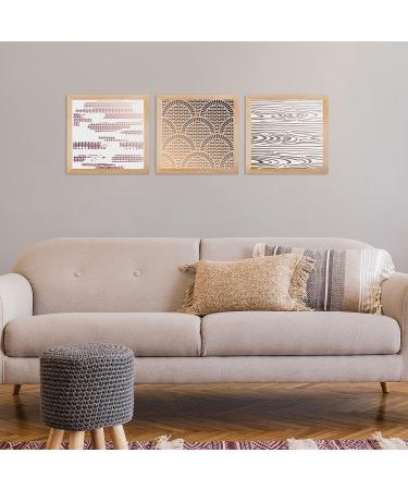10 Pcs Rustic Style Wall Texture Stencils - Reusable DIY Stencils for Painting Crackle Marble Backgrounds on Wood, Canvas, Paper, and Floor Tiles - 6 x 6 Inch - Buy Online on SooperMarket.com