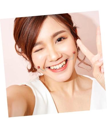 BELLIFFY 1 Pair Dimple Trainer Face Dimples Trainer Dimples Maker Facial Exerciser Face Dimples Shaper Trainer for Dimples Facial Tools Cheeks Clip Face Exerciser Tool Dimples Exerciser 4.30X2.50X0.80CM Red - Buy Online on SooperMarket.com