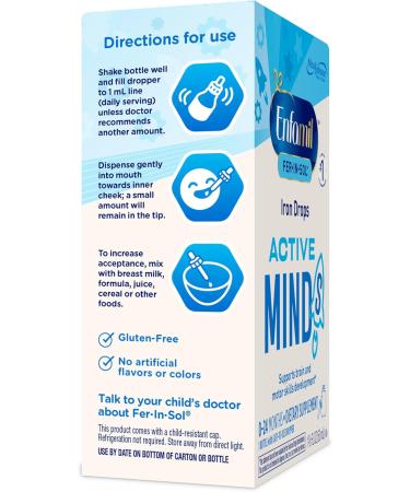 Enfamil Fer-In-Sol Iron Supplement Drops for Infants & Toddlers | Supports Brain Development | 50 mL Dropper - Buy Online Worldwide - Buy Online on SooperMarket.com