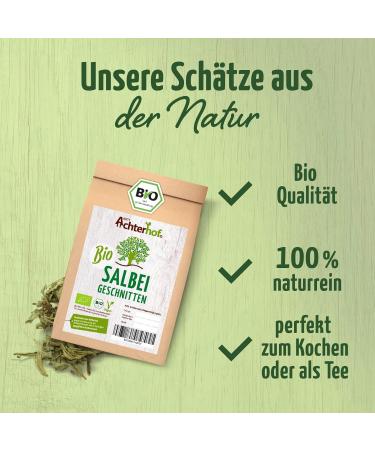 Buy Organic Sage 500g | Dried & Cut Sage Leaves | All-Natural Organic Quality | Sage Tea | Achterhof - Buy Online on SooperMarket.com