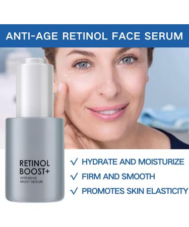 Retinol Face Night Serum Anti Wrinkle Serum Retinol Serum for Face Retinol Face Serum Face Moisturizer for Women Hydrating Serum Dark Spot Remover Anti Age Serum Plump and Smooth Skin - Buy Online on SooperMarket.com