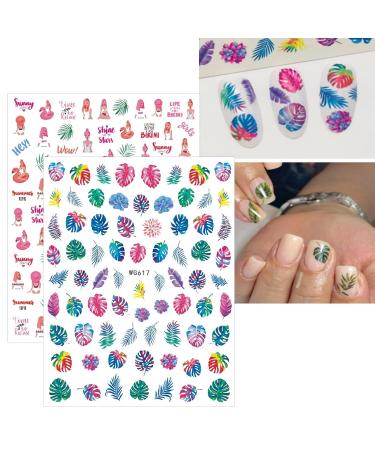 Summer Ocean Nail Art Stickers - 12 Self-Adhesive Decals for Fish, Beach, Turtle, and Whale Designs | Nail Supplies for Unique Nail Art Decor - Buy Online on SooperMarket.com