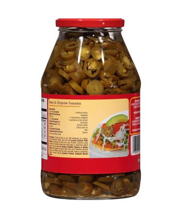 La Costena Nachos Sliced Pickled Jalapeno Peppers - 64oz Glass Jar (4lbs) - Buy Online on SooperMarket.com