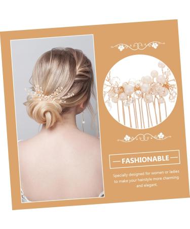 ABOOFAN Decor Hair Accessories Hair Clips Hair Barrettes Wedding Elegant Headdress Wedding Party Headdress Wedding Pearl Hair Pin Hair Side Comb Wedding Hair Pin Hair Comb Prom Bride Metal - Buy Online on SooperMarket.com
