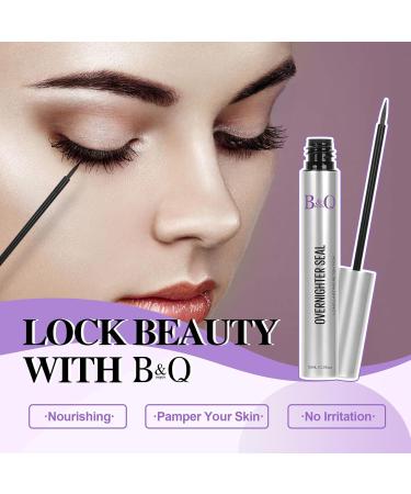 B&Qaugen 10ML Lash Sealer - Waterproof Overnight Sealant for Cluster Lashes & Eyelash Extensions | Long Lasting Black Lash Bond - Buy Online on SooperMarket.com