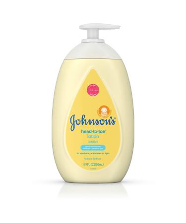 Johnsons Baby Head-To-Toe Lotion 16.9 Ounce Pump (500ml)