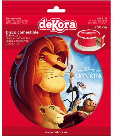Dekora 236039 Lion King Edible Sugar Wafer Cake Topper 20cm 20 cm The Lion Konig - Buy Online on SooperMarket.com
