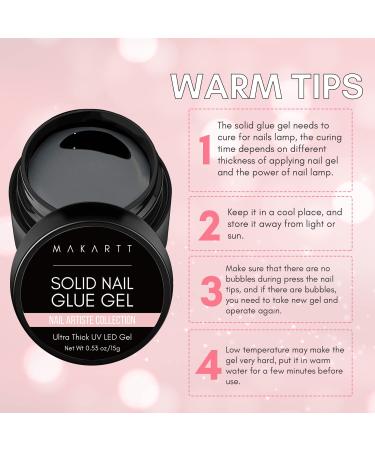 Makartt Solid UV Nail Glue for Press On Nails - 15ML - Buy Online on SooperMarket.com