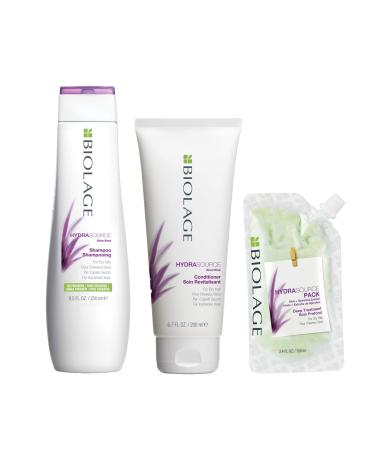 Biolage | HydraSource | Shampoo (250 ml) Conditioner (200 ml) Mask (100 ml) Gift Set