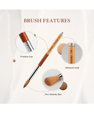 Premium #20 Sable Kolinsky Acrylic Nail Brush - Perfect for Nail Art & Manicure Tools | Zobelhaar Wooden Nail Polish Brush - Buy Online on SooperMarket.com