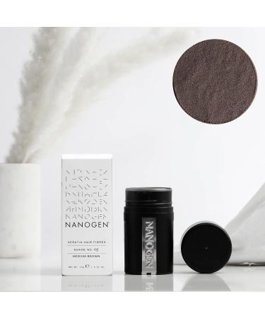 Nanogen Hair Fibres 15g Medium Brown - Pack of 1 | Natural Hair Thickening Solution - Buy Online on SooperMarket.com