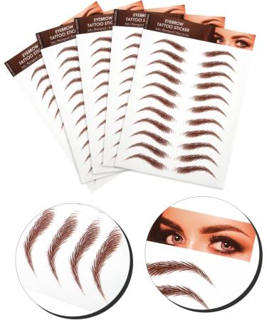 Mikinona 5 Sheets Eyebrow Stickers Simulation Eyebrow Peel off Eyebrow Sticker Fake Eyebrows Makeup Eyebrow - Buy Online on SooperMarket.com