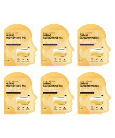 Soo'AE Charming Gold Color Change Clay Mask 6 Count Kaolin Mud Mask for Glowing Clarifying and Nourishing Skin - Kaolin Gold and Cauliflower Extract - Cruelty-Free PETA Approved - Made in Korea 0.35 Ounce (Pack of 6) 2.1