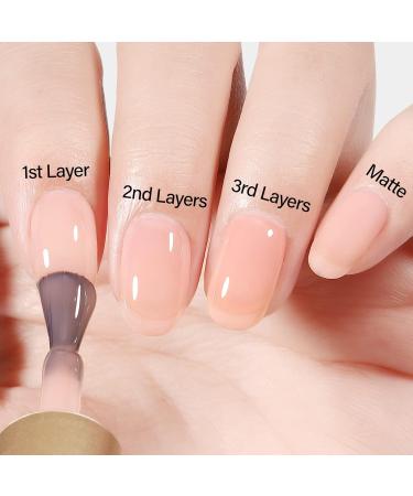 AILLSA Nude Gel Polish - Light Rose Pink Skin Color Sheer Nail Polish 15ml - Buy Online on SooperMarket.com