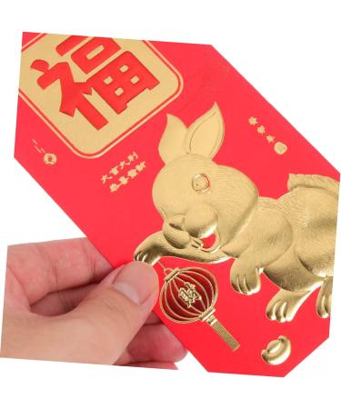 MAGICLULU 72pcs Year of The Rabbit Red Envelope Hong Bao Wedding Birthday Chinese Hongbao 2023 Rabbit Year Red Envelopes Gift Lucky Money Pockets Paper Three-Dimensional Spring Festival Bag - Buy Online on SooperMarket.com