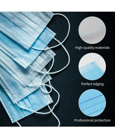 Zuvo 50pk Disposable 3-Layer Face Masks | High Filterability | Blue Color - Buy Online on SooperMarket.com