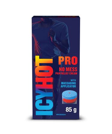 Icy Hot Pro No Mess Pain Relief Cream Relieves Minor Aches and Pains of Muscles and Joints Associated with Arthritis Simple Backache Strains and Sprains Menthol 16% Camphor 11% 85g Tube No Mess Applicator