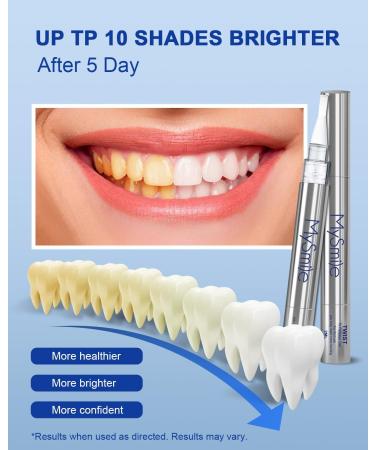 MySmile Teeth Whitening Pen for Sensitive Teeth 2Pcs Pen For Teeth Whitening 10 Min Fast Teeth Whitenr Helps to Remove Stains from Coffee Smoking Wines(2Pcs Pen) - Buy Online on SooperMarket.com