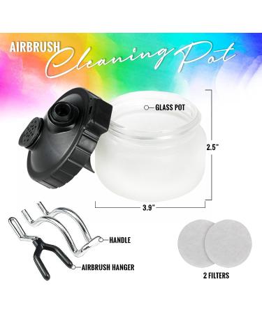 Ultimate Airbrush Cleaner Kit with Solution, Holder, and Glass Cleaning Pot - Efficient Airbrush Cleaning Solution - Buy Online on SooperMarket.com