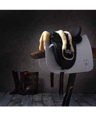 Werner Horse Anatomical Dressage Moon Belt Saddle Strap - Christ Lamb Fur 65cm Black-Nature - Buy Online on SooperMarket.com