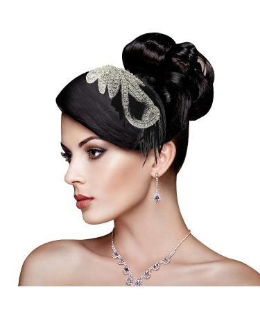 WLLHYF 1920s Flapper Headband - Vintage Rhinestone Hairband for Women & Girls (Silver) - Buy Online on SooperMarket.com