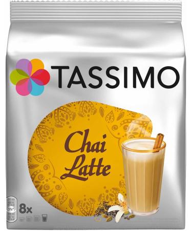 Tassimo Chai Latte Black Tea Milk Foam Beverage India Capsules 8 T-Discs - Buy Online on SooperMarket.com