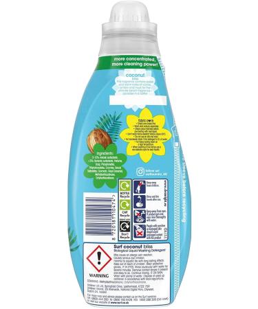 Surf Coconut Bliss Liquid Detergent 648ml - 24 Washes | 24 Count Pack - Concentrated Formula - Buy Online on SooperMarket.com