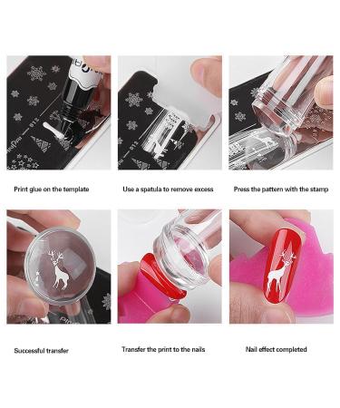 Clear Nail Art Stamper with Cap & Scraper | Silicone Jelly Stamp for DIY Nail Art | Perfect for French Smile Lines & Transparent Designs - Buy Online on SooperMarket.com