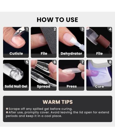 btartboxnails XCOATTIPS Solid Nail Glue Gel - 30g | Strong Long-Lasting UV Gel for Press-On & Acrylic Nails - Buy Online on SooperMarket.com