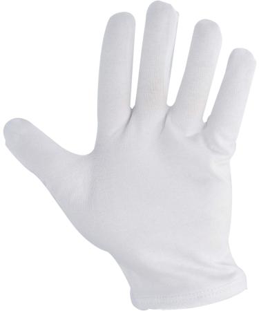 Buy 2 Pairs of Soft White Cotton Jersey Gloves | Unisex Twisted Cotton Gloves for Comfort & Durability - International Shipping Available - Buy Online on SooperMarket.com