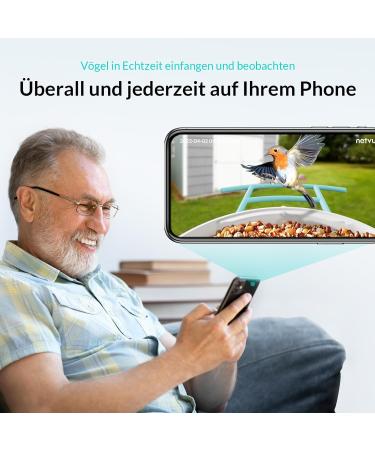 Netvue Bird Feed Donor & Camera - AI-Powered Bird Feeder with Species Detection | Bird House & Feed Stations for Wild Birds - Buy Online on SooperMarket.com