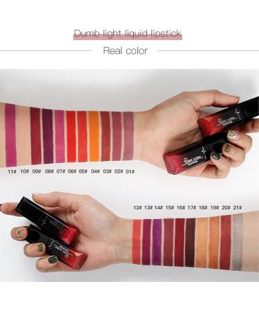 Matte Lipstick HERBENJOY Lipgloss Liquid Blush Lipsticks For Women Long Lasting Waterproof Non-Stick Cup Not Fade High Pigmented Velvet Lipstain (#03) - Buy Online on SooperMarket.com