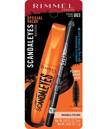 Rimmel London Scandaleyes Mascara & Waterproof Kohl Kajal Liner Set - 003 Extreme Black - Buy Online on SooperMarket.com
