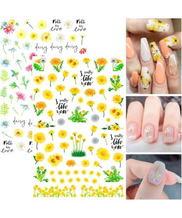 3D Small Daisy Nail Art Stickers - Spring/Summer Floral Design for DIY Acrylic Nails - Buy Online on SooperMarket.com