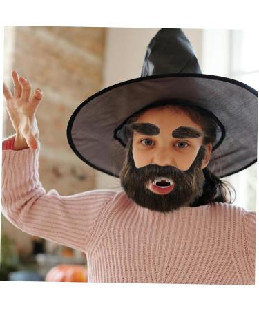 FOYTOKI 1 Set Beard Dress up Omfortable Eyebrow Faux Beard Prop Grey Santa Claus Beard False Mustache Plush - Buy Online on SooperMarket.com