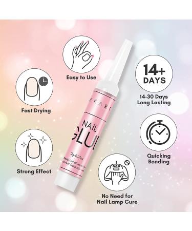 Makartt Ballerina Nails Set - 500 Clear False Nail Tips with Nail Glue for Acrylic Press On Nails - Full Cover Coffin Soak Off Tips and Nail File - Nails Art Kit for Women - Buy Online on SooperMarket.com