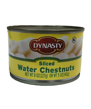 Dynasty Kosher Canned Water Chestnuts 8oz per Can (Sliced, 2 Can) Sliced 2 Can