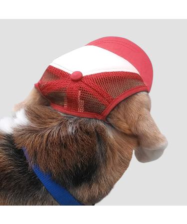 PupLid XS Trucker Hat for Dogs - Stylish Sun Protection for Active Dogs - Red Surfer Dog - Buy Online on SooperMarket.com