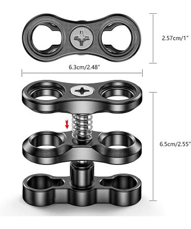 Seafrogs 1'' Underwater Diving Camera Arm | Black Standard Ball Clam for Underwater Photography | Compatible with GoPro Action Camera | CP-2 - Buy Online on SooperMarket.com