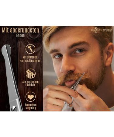 Premium Bartscher Stainless Steel Nasal & Beard Hair Scissors - 10.5 cm Round Tip for Safe Trimming - Buy Online on SooperMarket.com