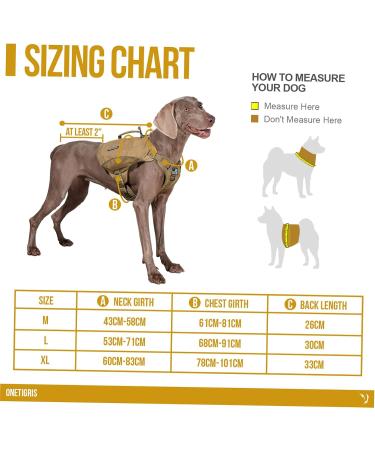 OneTigris CAMELUS Dog Backpack - Tear-Proof Camping & Hiking Pack for M/L Size Dogs in Coyote Brown - Buy Online on SooperMarket.com
