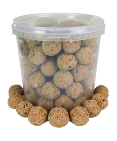 BusyBeaks Suet Fat Balls Premium Garden Wild Bird Food Enhanced Year Round Formula Naturally Blended High in Energy and Protein-Rich Feed Full of Fresh Nutritious Fat Fibre & Moisture (2.5L Tub) 1 count (Pack of 1)